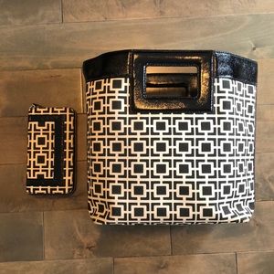 Banana Republic tote bag and matching wallet
